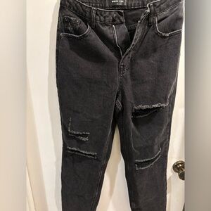 White Fox Distressed Black Jeans NWOT